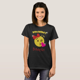 Camiseta Mamães da festa de aniversário de Emoji da menin