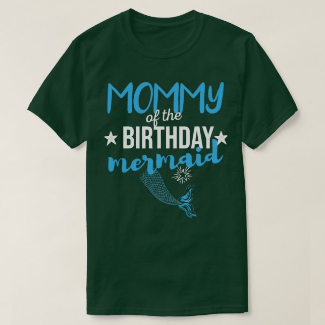 Camiseta Mamães Da Sereia De Aniversário Presente Para Mulh (Frente do Design)