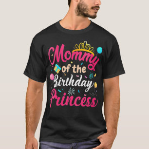 Camiseta Mamães De Mulheres Da Princesa De Aniversário, Fof