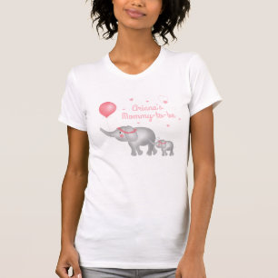 Camiseta Mamães De Ser Elefante Mãe E Chá de fraldas De Beb