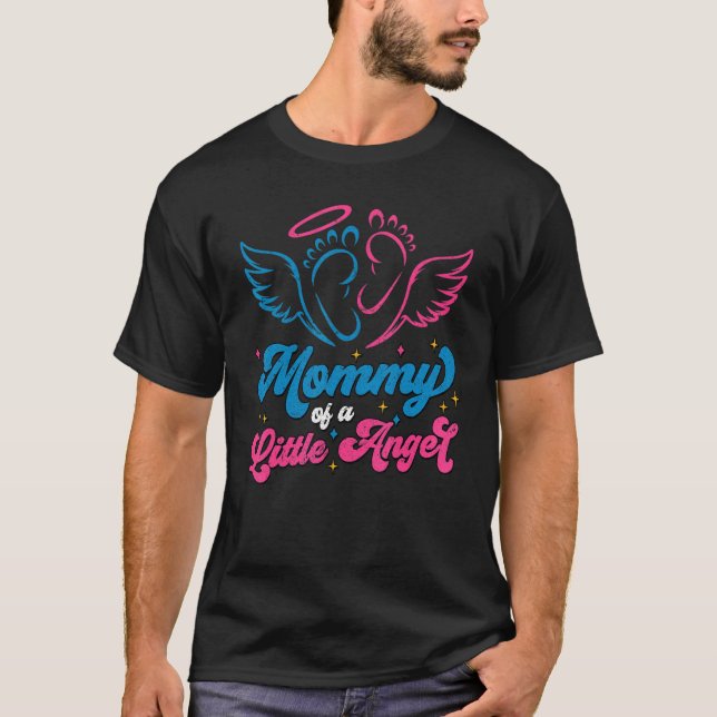 Camiseta Mamães De Um Pouco De Gravidez Anjo E Perda De Cri (Frente)