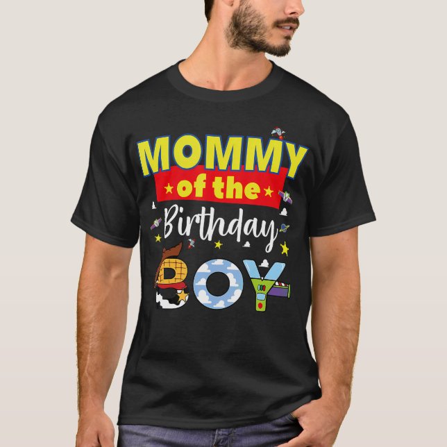 Camiseta Mamães Do Brinquedo De Aniversário Que Corresponde (Frente)