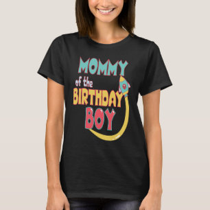 Camiseta Mamães Do Foguete Espacial Birthday Coligindo Fa