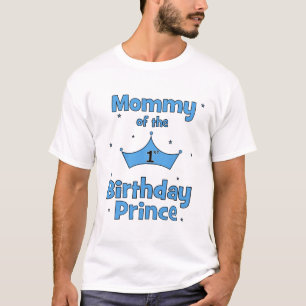 Camiseta Mamães do príncipe do primeiro aniversario!