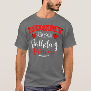 Camiseta Mamães Do Tema Da Princesa De Aniversário Strawber