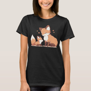 Camiseta Mamães e raposa-bebê