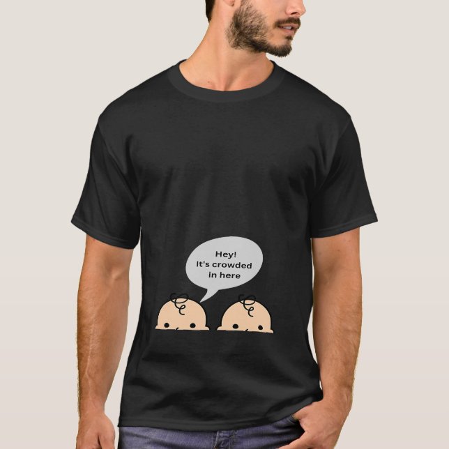 Camiseta Mamães Esperantes com gêmeos que está entrelaçada  (Frente)