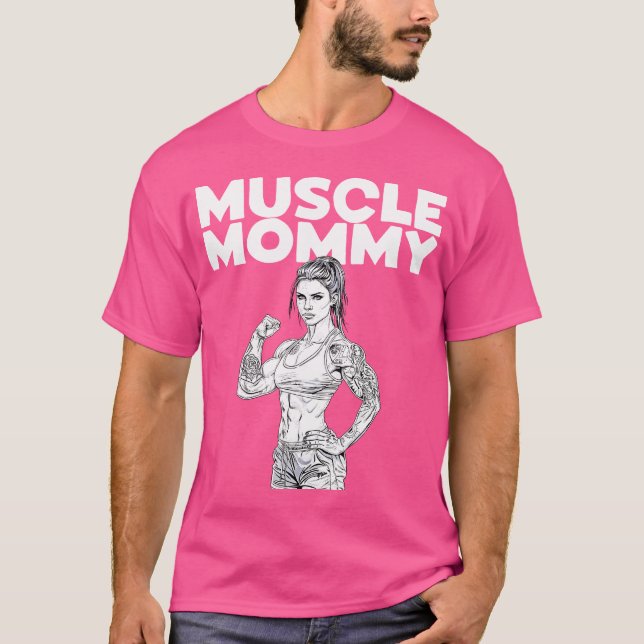 Camiseta Mamães Musculares - Malhação de Elevação de Peso d (Frente)