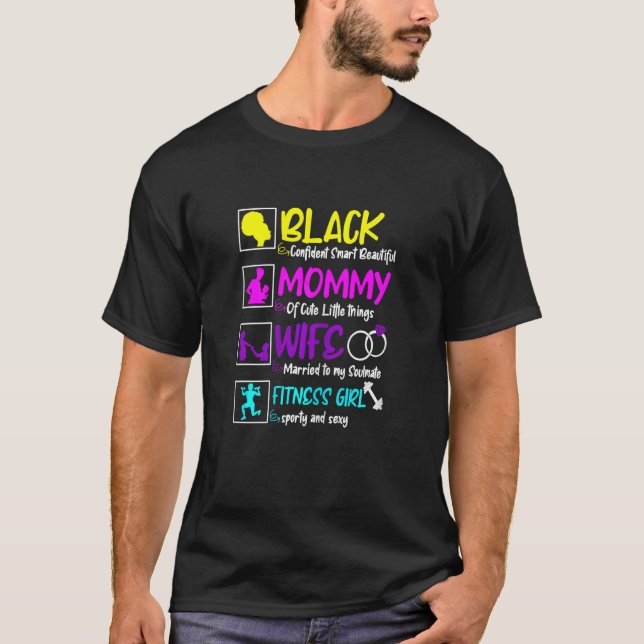 Camiseta Mamães Negras Dia de as mães de Malhação de Esposa (Frente)