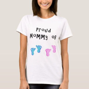 Camiseta Mamães orgulhosas de 1 t-shirt da menina do menin