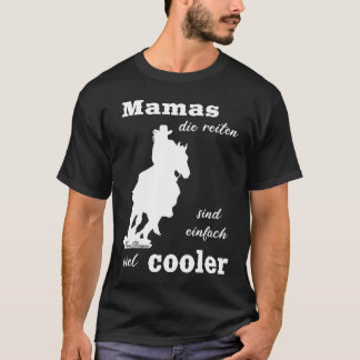 Camiseta Mamães que Andam a Cavalo com Estilo para Mãe Cava