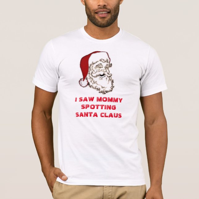 Camiseta Mamães que mancham Papai Noel (Frente)