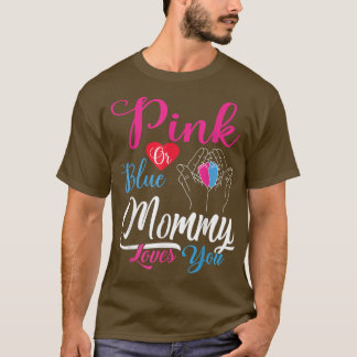 Camiseta Mamães Rosa ou Azul Te Ama Sexo De Bebê