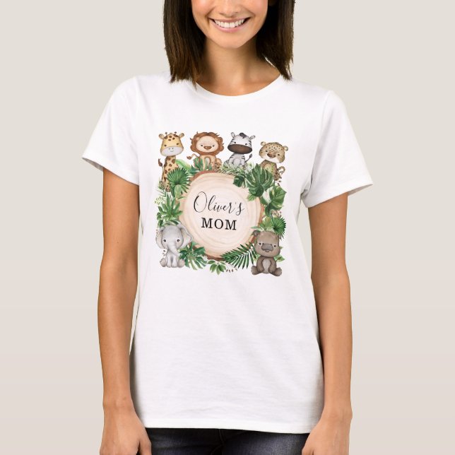 Camiseta Mamães Selvagens Selvagens de Animais Safari Selva (Frente)