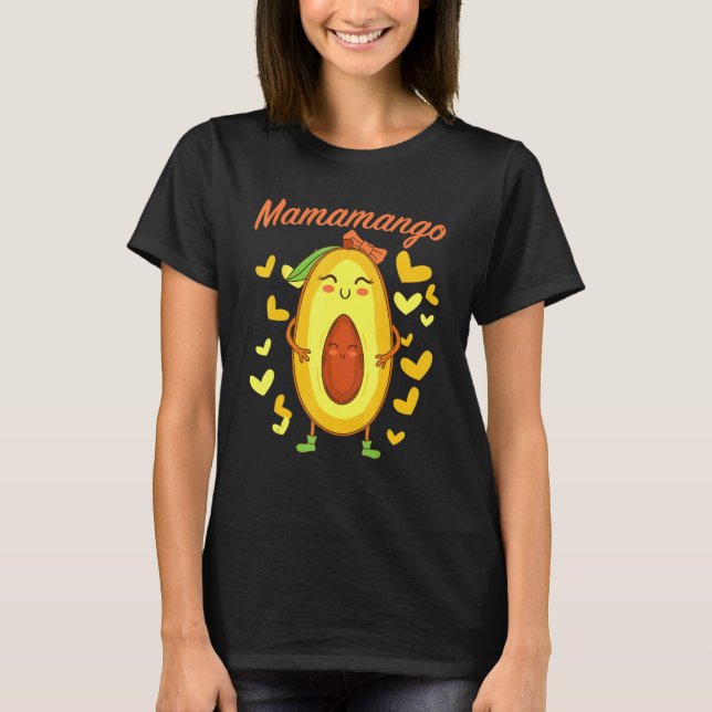 Camiseta Mamamango Mãe Dia de as mães Mulher Grávida Pregna (Frente)