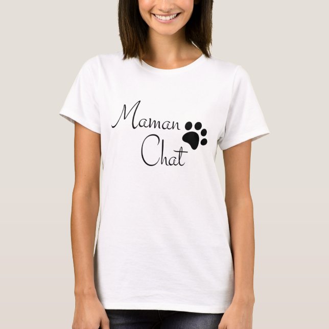 Camiseta Maman Chat com Pegada de Pata (Frente)