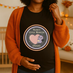 Camiseta Mamas Pequeno Monstro Doce Maternidade de Hallowee
