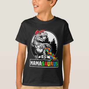 Camiseta Mamasauro T Rex Dinossaur Mama Saurus Autism Aware