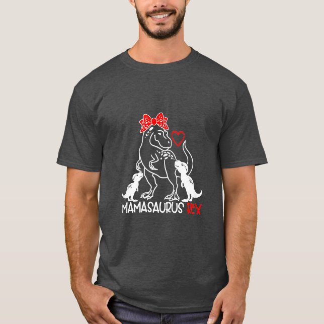 Camiseta Mamasauro T Rex Dinossauro Engraçado Mama Saurus M (Frente)