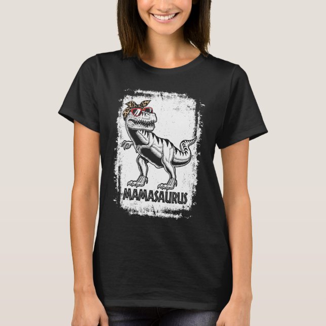 Camiseta Mamasauro T Rex Dinossauro Mãe Aniversário Mama T- (Frente)