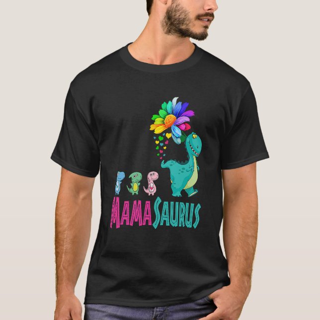 Camiseta Mamasaurus Dinosaur  Family Saurus Matching (Frente)