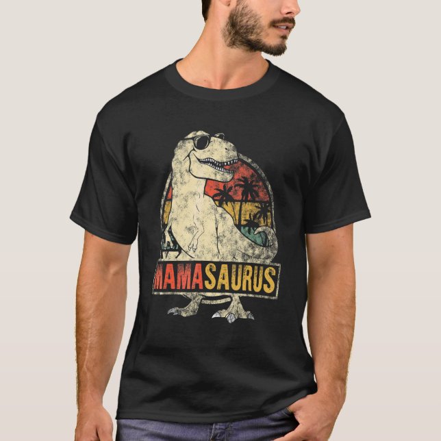 Camiseta Mamasaurus Dinossaur Rex Mama Mamãe (Frente)