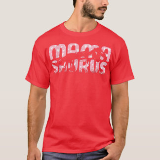 Camiseta Mamasaurus Dinossaur Skeleton Coração Rosa Mama Sa