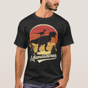 Camiseta Mamasaurus Mãe Trex Dinossauro Engraçado Retro Grá