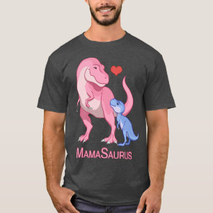 Camiseta Mamasaurus Mamãe Menino TRex Dinossauros