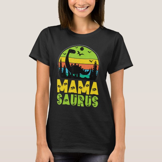 Camiseta Mamasaurus Momsaurus Dinosaur Mama Saurus Mom Rex  (Frente)
