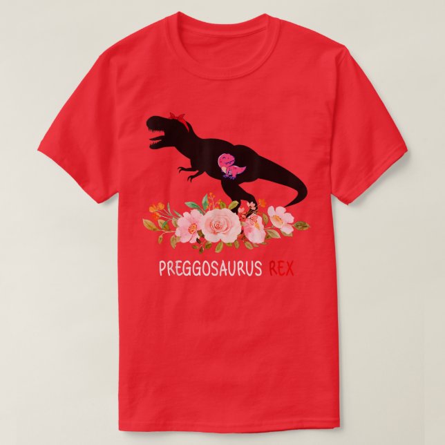 Camiseta Mamasaurus Pregosaurus Rex Funny Pregnancy Have Ki (Frente do Design)