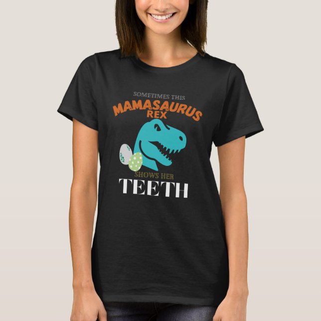 Camiseta Mamasaurus rex Dinosaur  Mama Saurus Family Matchi (Frente)