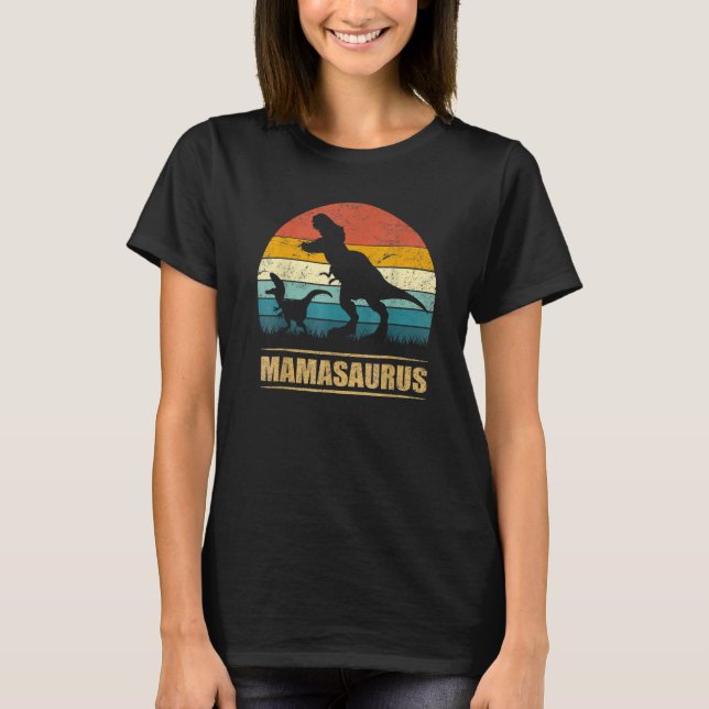 Camiseta Mamasaurus Rex Dinosaur Mama Surus Família Matchi (Frente)