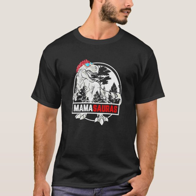 Camiseta Mamasaurus Rex Mãe Saurus Dinossauro  Mãe (Frente)
