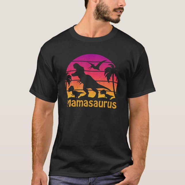 Camiseta MAMASAURUS T Rex Dinossaur Engraçado Mama Saurus M (Frente)
