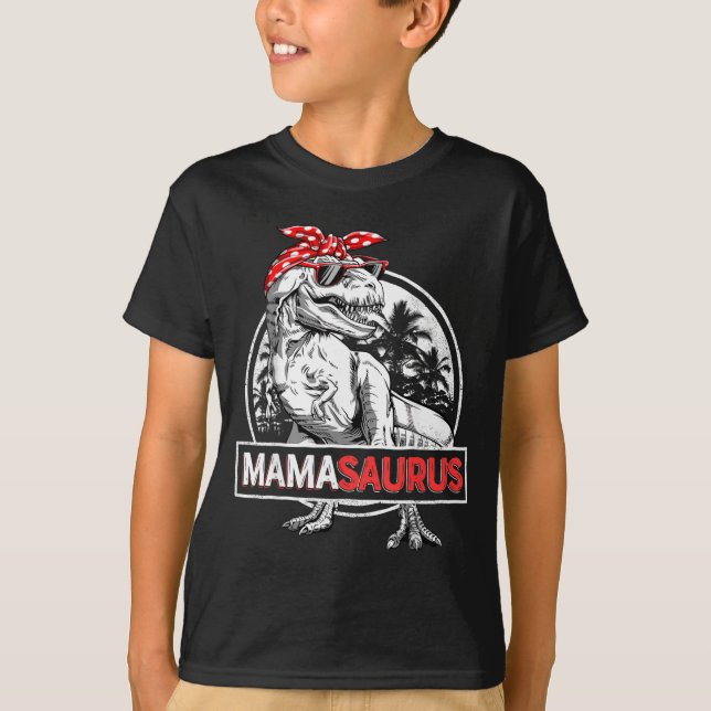 Camiseta Mamasaurus T Rex Dinossauro Divertido Mama Saurus (Frente)