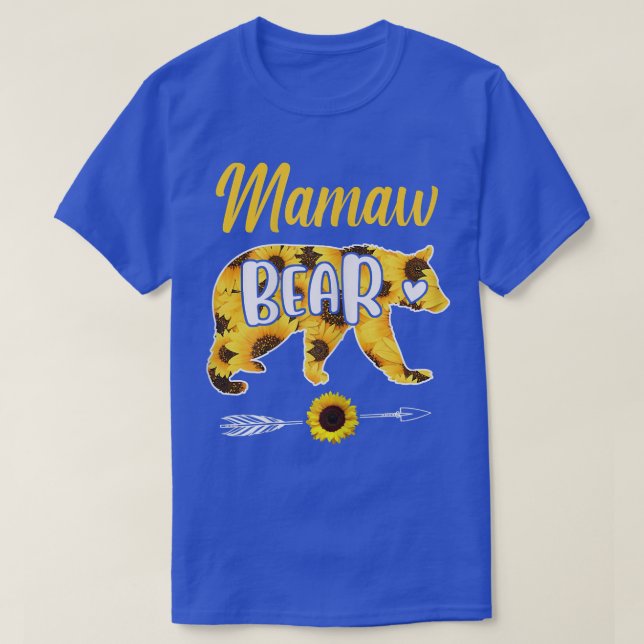 Camiseta Mamaw Bear Sunflower Mother Father Family  (Frente do Design)