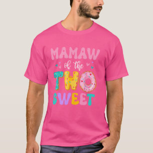 Camiseta Mamaw Das Duas Garotas De Aniversário Da Rosquinha