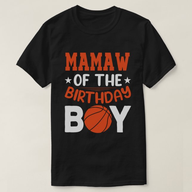 Camiseta MAMAW Do Birthday Boy Basball (Frente do Design)