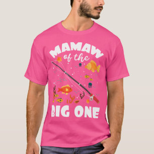 Camiseta Mamaw Do Grande Tema De Pesca De Aniversário Bday
