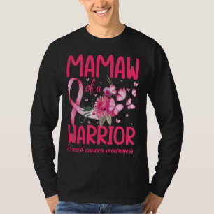 Camiseta Mamaw of a Warrior Breast Cancer Naufragou