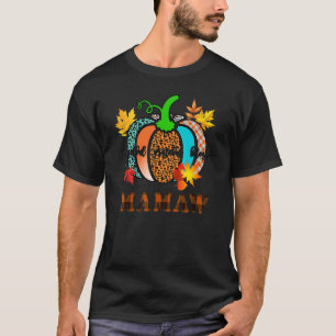 Camiseta Mamaw Pumpkin Leopard Mamaw Graças às Grateful Ble