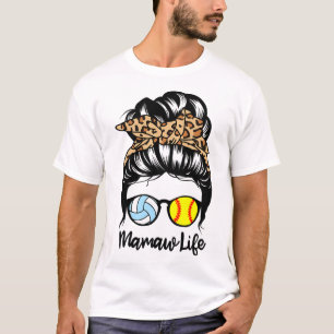 Camiseta Mamaw Vida Desarrumada Cabelo Coque Engraçado Soft