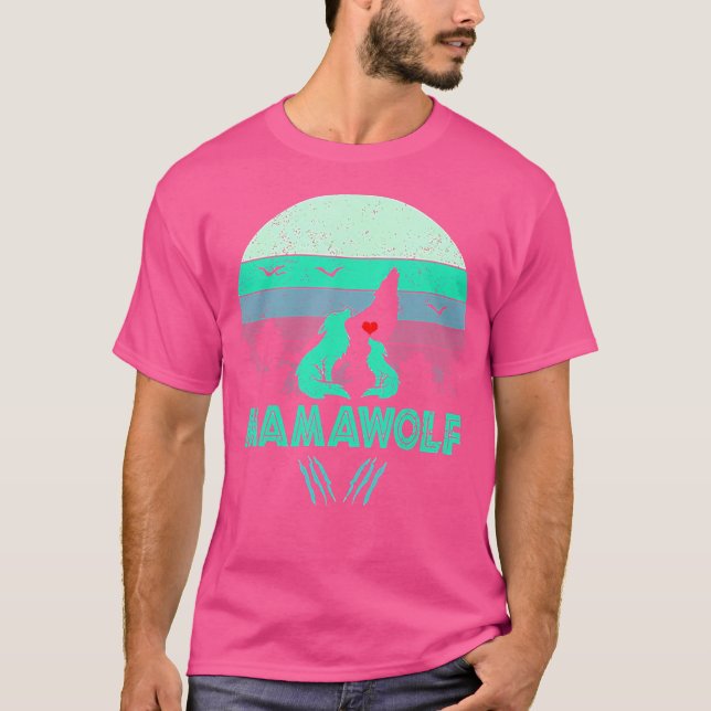 Camiseta Mamawolf Funny Wolf Mama Sunset (Frente)