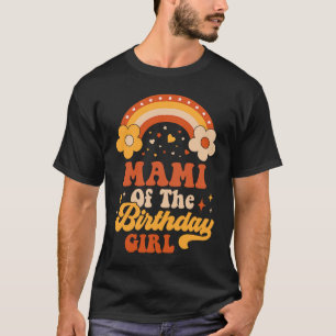 Camiseta Mami Da Família Groovy Matching Aniversário