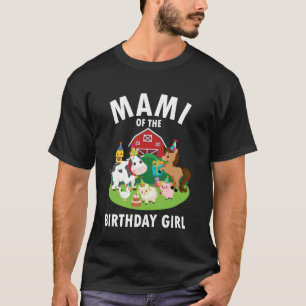 Camiseta Mami Da Menina Do Aniversário Animais Da Fazenda T