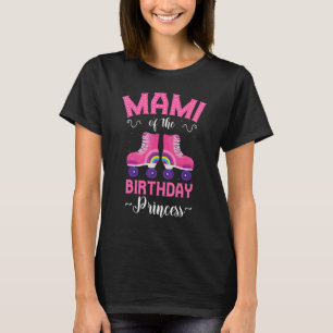 Camiseta Mami de Aniversário Princesa Roller Skates Skatin