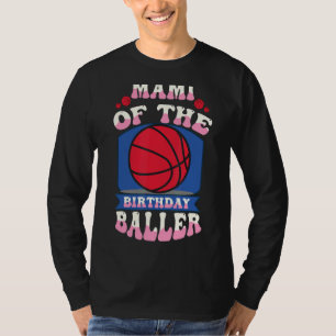 Camiseta Mami do aniversário do Tema de Basquete de Anivers