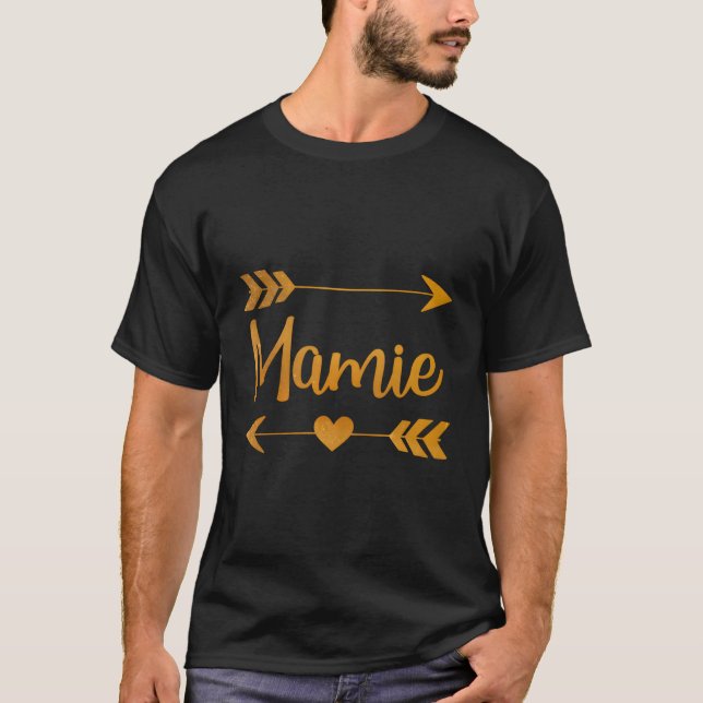 Camiseta Mamie Personalizado Nome Engraçado Aniversário Per (Frente)