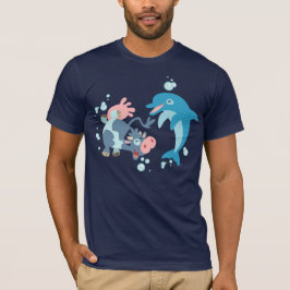 Camiseta Mamíferos do Mar dos Cartoons: Camiseta-da-Seacow 